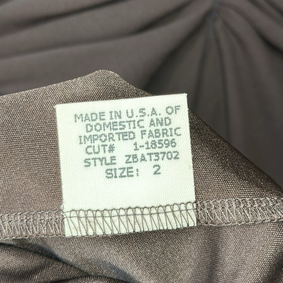 David Meister Brown Beaded Bodice Midi Dress Size 2 - Picture 11 of 15